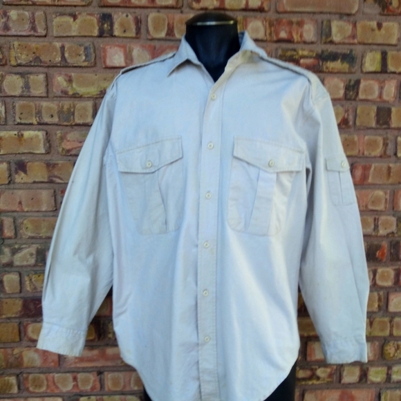 Vintage Banana Republic Safari Expedition Shirt Military Field Bush Sport M